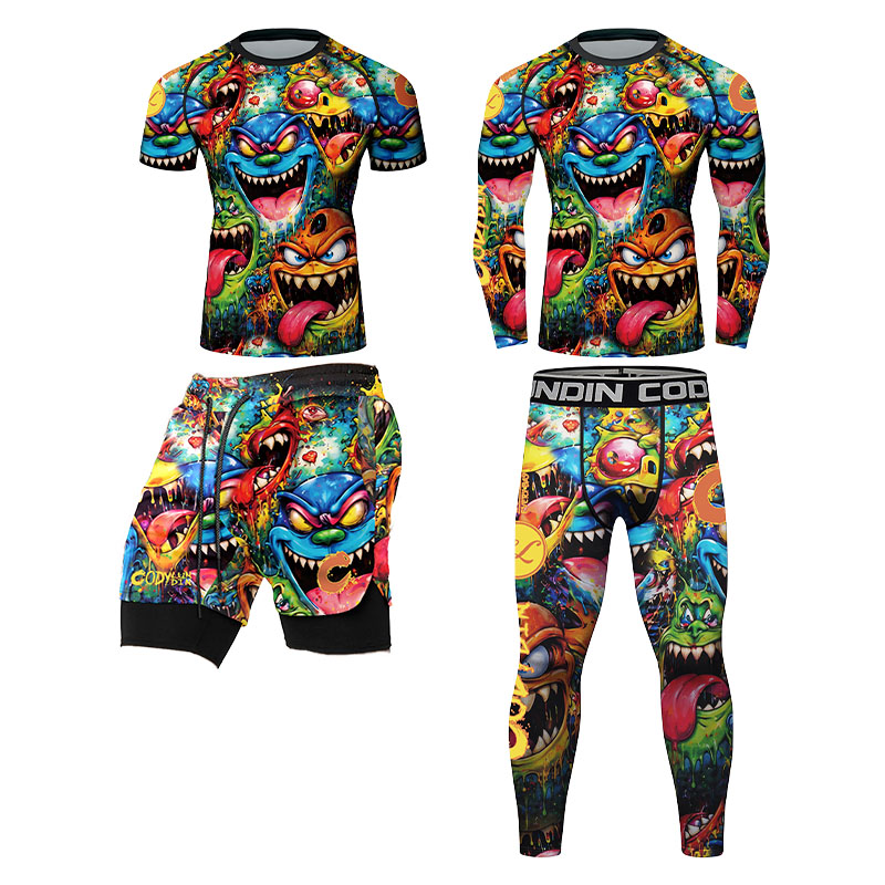 Rash Guard - Camiseta de Compressão Masculina com Estampa