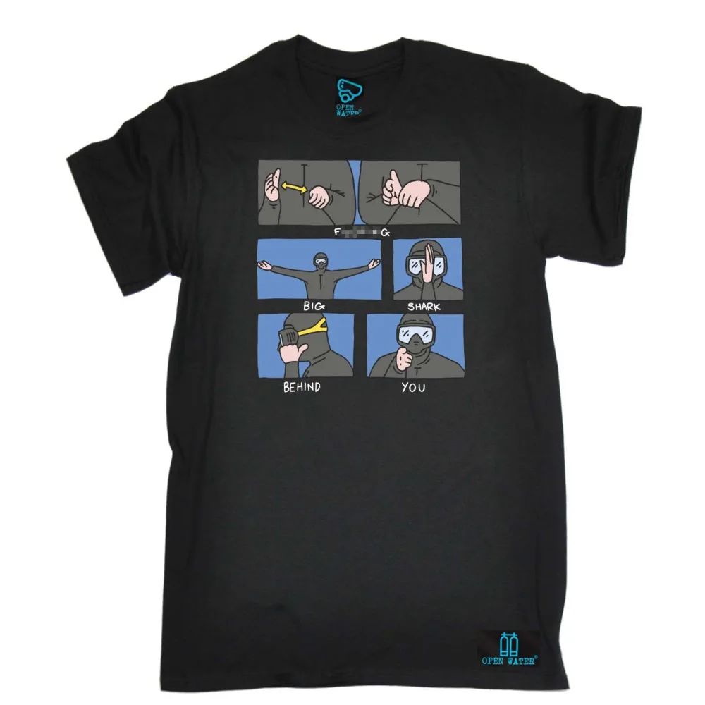 Diving Mask - Nova camiseta de algodão para mergulho