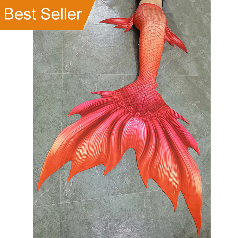 Swim Fins - Orange Mermaid Tail Skins para natação