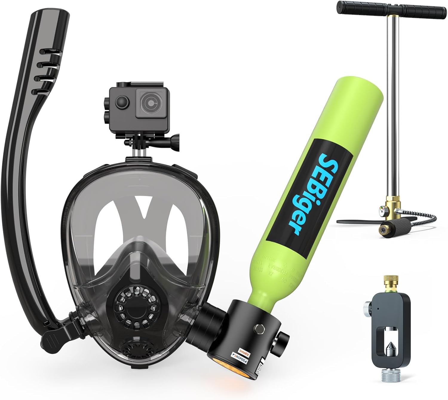 Snorkel Set - Mini Cilindro de Mergulho 0.5L com