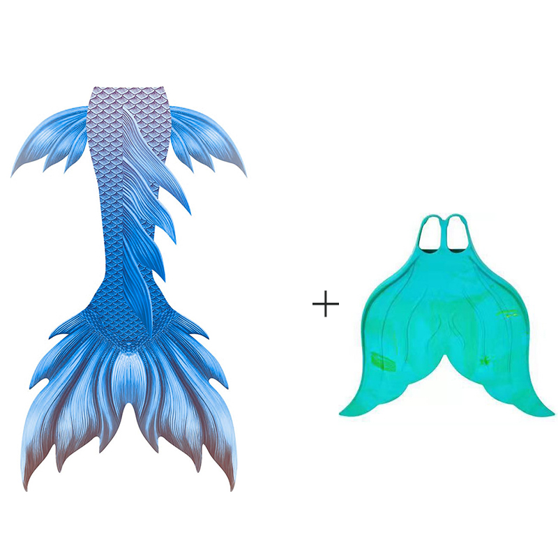 Novo design cor azul pele caud - Swim Fins avaliação e preço
