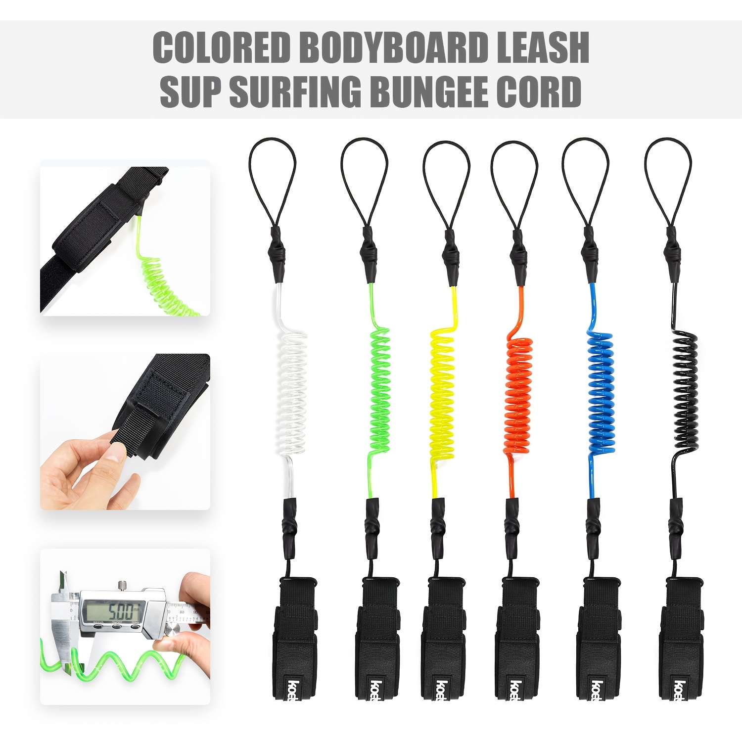 KOETSU Leash para Bodyboard, L - Surfboard Leash avaliação e preço