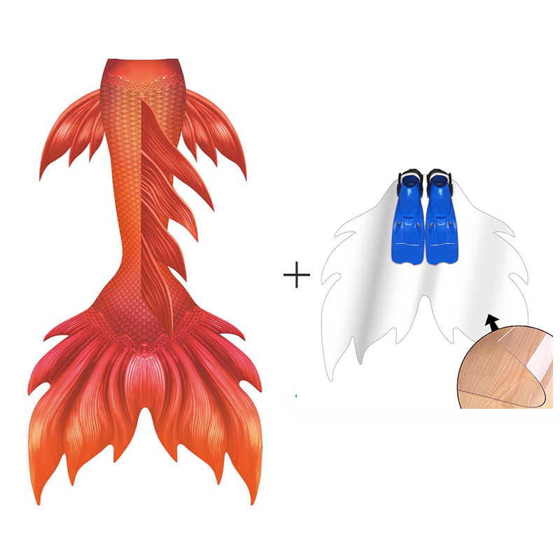 Orange Mermaid Tail Skins para - Swim Fins avaliação e preço