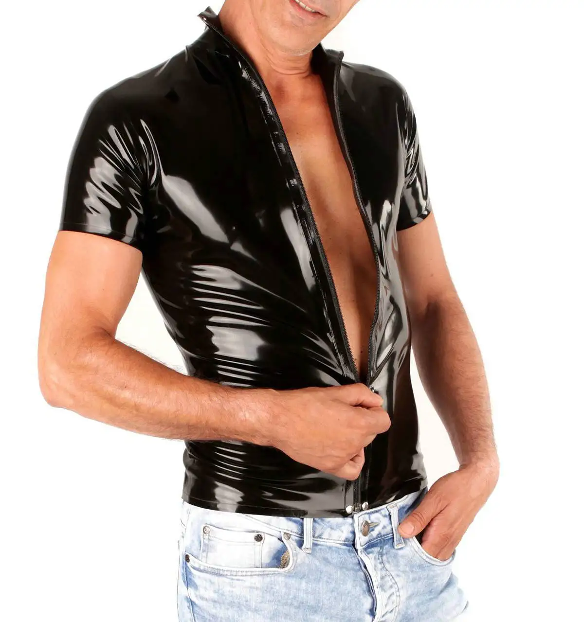 Látex sexy roupa interior masc - Wetsuit Men avaliação e preço